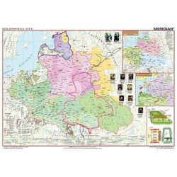Rzeczpospolita po Unii Lubelskiej (XVI wiek)/ Europa XVI wiek - dwustronna mapa ścienna