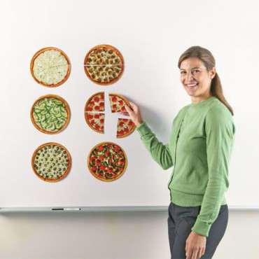 zestaw tablicowy do ułamków w formie pizzy