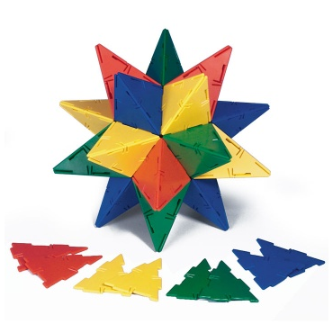 60 trójkątów równoramiennych klocków edukacyjnych