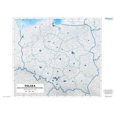 DUO Polska fizyczna z elementami ekologii / mapa hipsometryczna - mapa ścienna