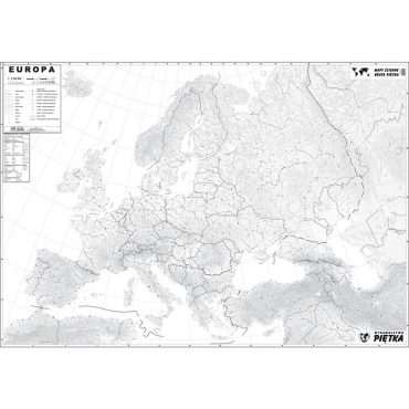 Mapa ścienna Europy ? fizyczna / konturowa 1:3,3 mln / 1:3,3 mln