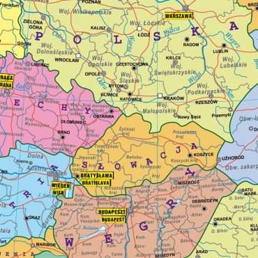 Mapa ścienna Europy ? polityczno-administracyjna 1:4 500 000
