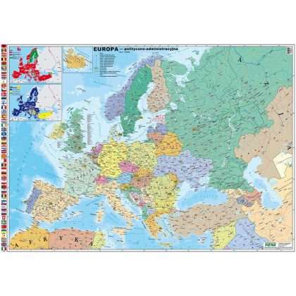 Mapa ścienna Europy ? polityczno-administracyjna dla szkół