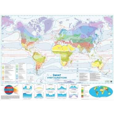 Mapa Świat strefy klimatyczne