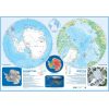 Mapa ścienna Arktyki oraz Antarktyki z Antarktydą