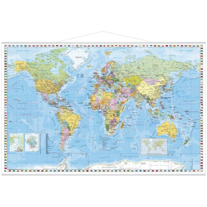 Mapa świata polityczna na ścianę