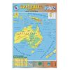 Australia mapa fizyczna - plansza dydaktyczna